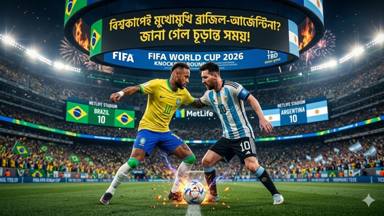 বিশ্বকাপেই মুখোমুখি ব্রাজিল-আর্জেন্টিনা? জানা গেল চূড়ান্ত সম