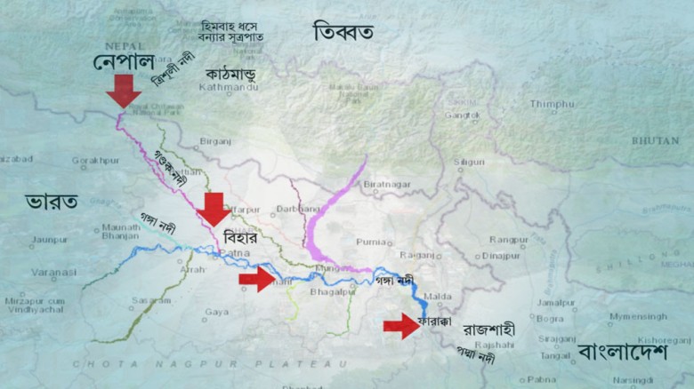 হিমালয়ের বন্যার পানি গঙ্গায়, ফারাক্কা–তিস্তার দিকে নজর বাংলা